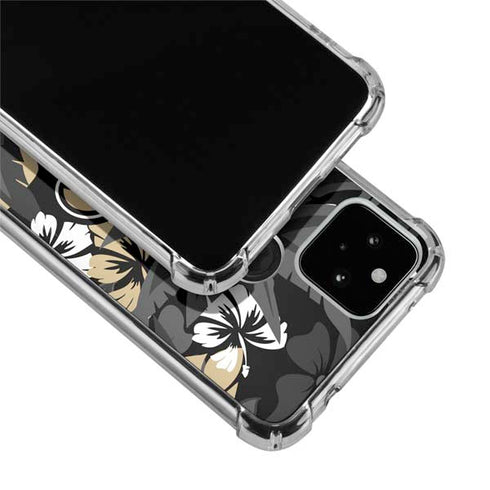 NFL New Orleans Saints Tropical Print Google Pixel 5 Clear Case